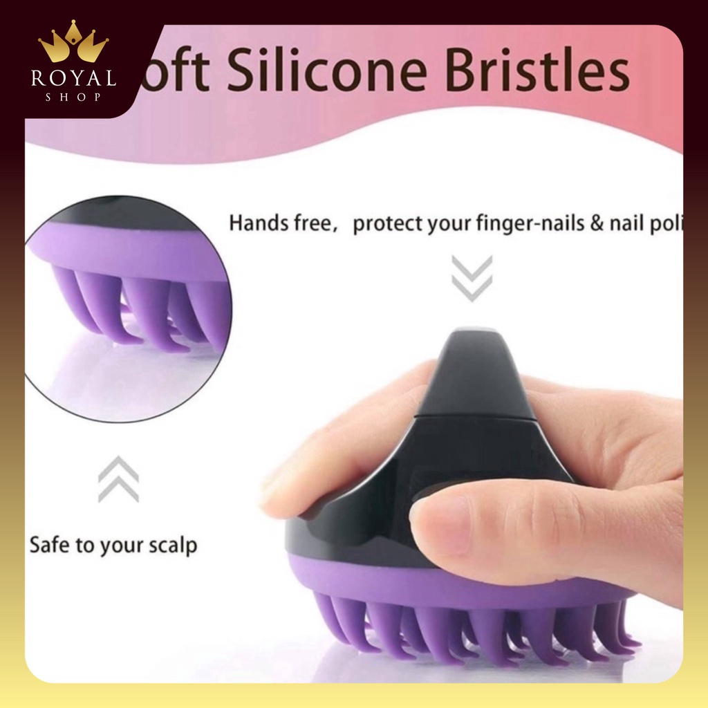 Lược gội đầu PEBBLE LUCY, massage da đầu, giảm rụng tóc hiệu quả - Hàng xuất Nhật Bản