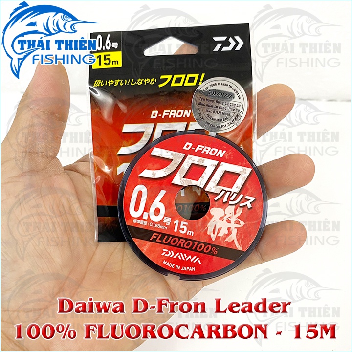 Dây Câu Cá Leader Daiwa D-Fron 100% Fluoro Carbon Cuộn 15m Made In Japan