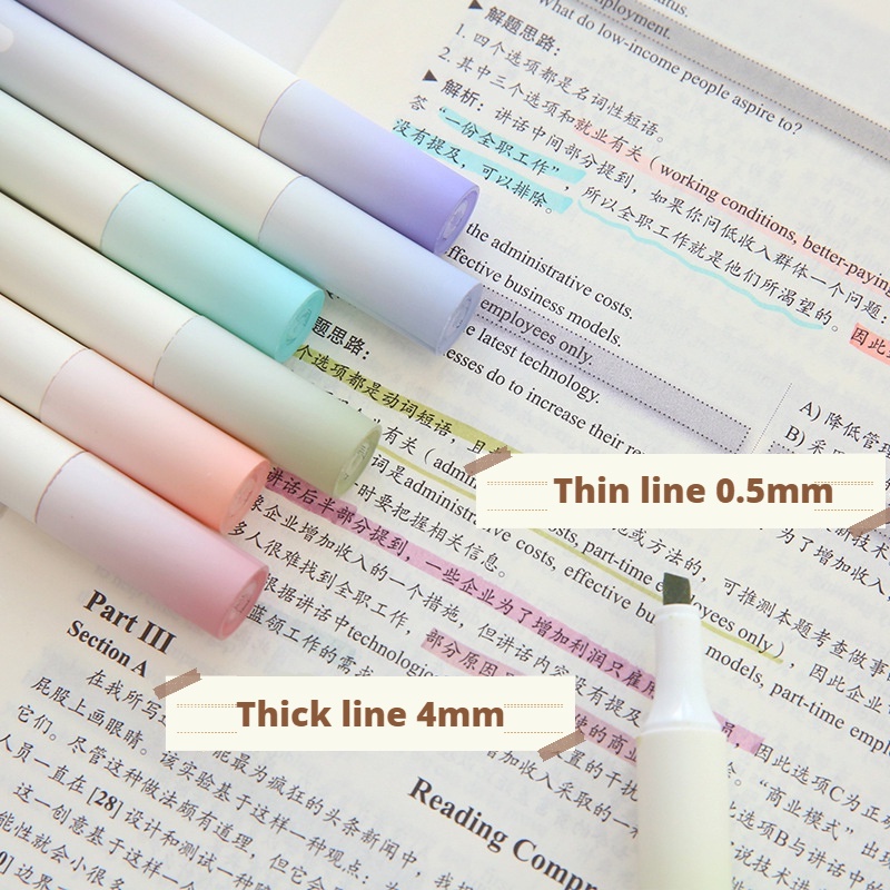 Bộ 4 Bút Đánh Dấu 12 Màu Pastel Đa Năng Dùng Vẽ Tranh Cho Nữ Sinh