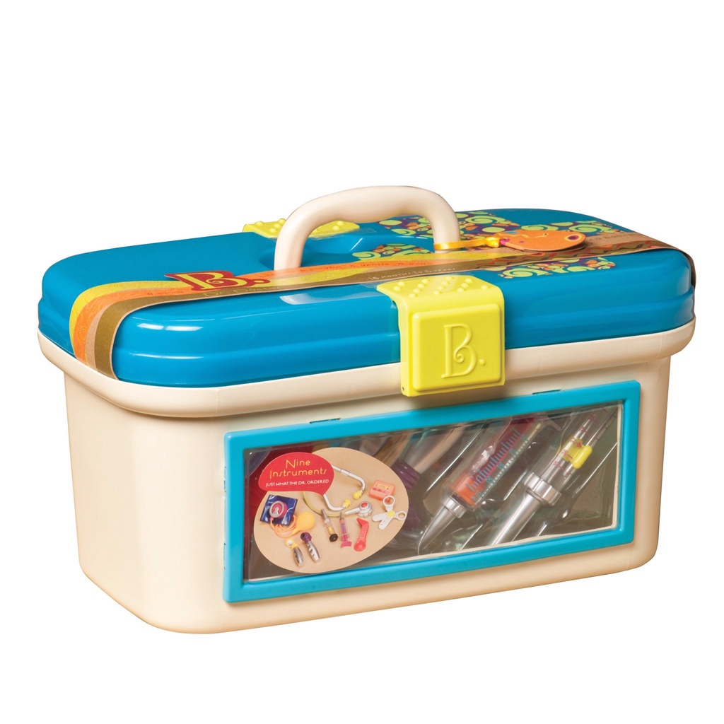 Bộ đồ chơi bác sĩ B.toys - Battat  gồm hộp y tế, ống tiêm, ống nghe cho trẻ từ 3 tuổi