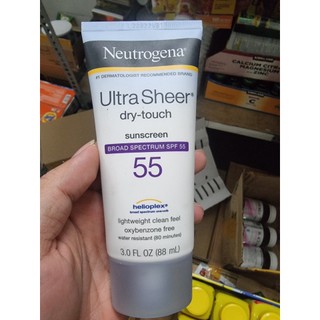 Kem Chống Nắng Neutrogena Ultra Sheer Dry Touch Sunscreen SPF 55 tuýp 88ml từ Mỹ