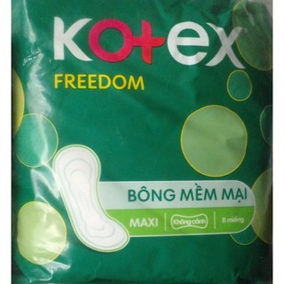 (Mặt bông)Băng vệ sinh Kotex Freedom Dày KHÔNG Cánh 8 miếng/gói.