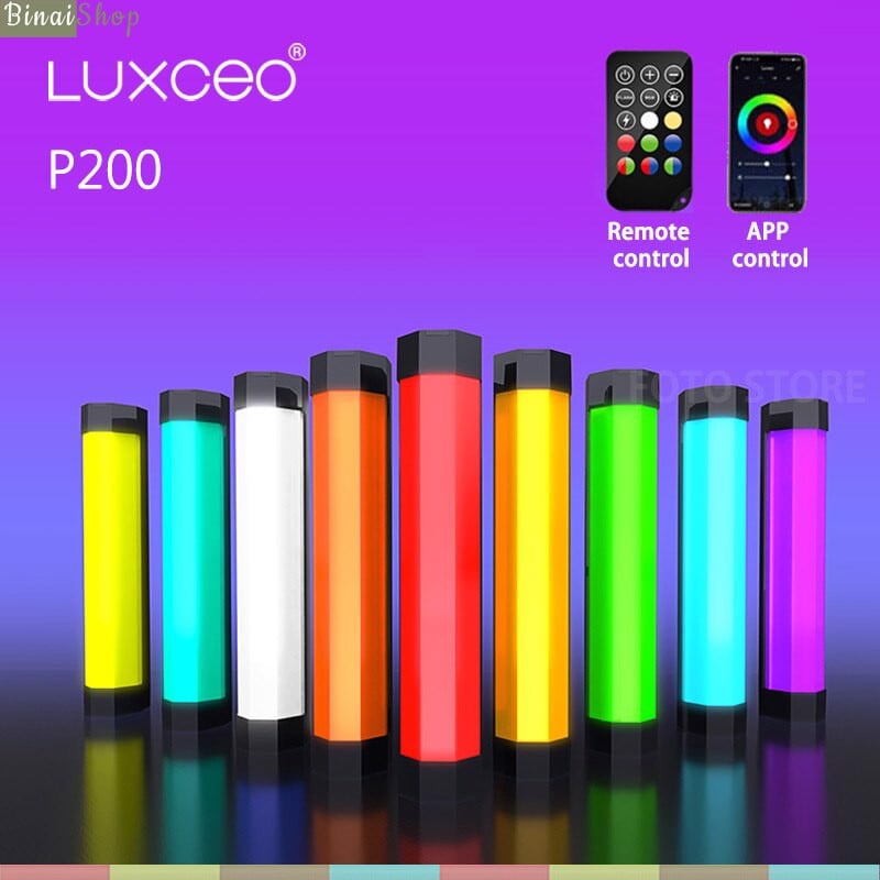 Đèn LED LUXCEO P200 RGB Mini Hỗ Trợ Quay Tiktok, Youtube, Review Sản Phẩm, Chống Nước IP67