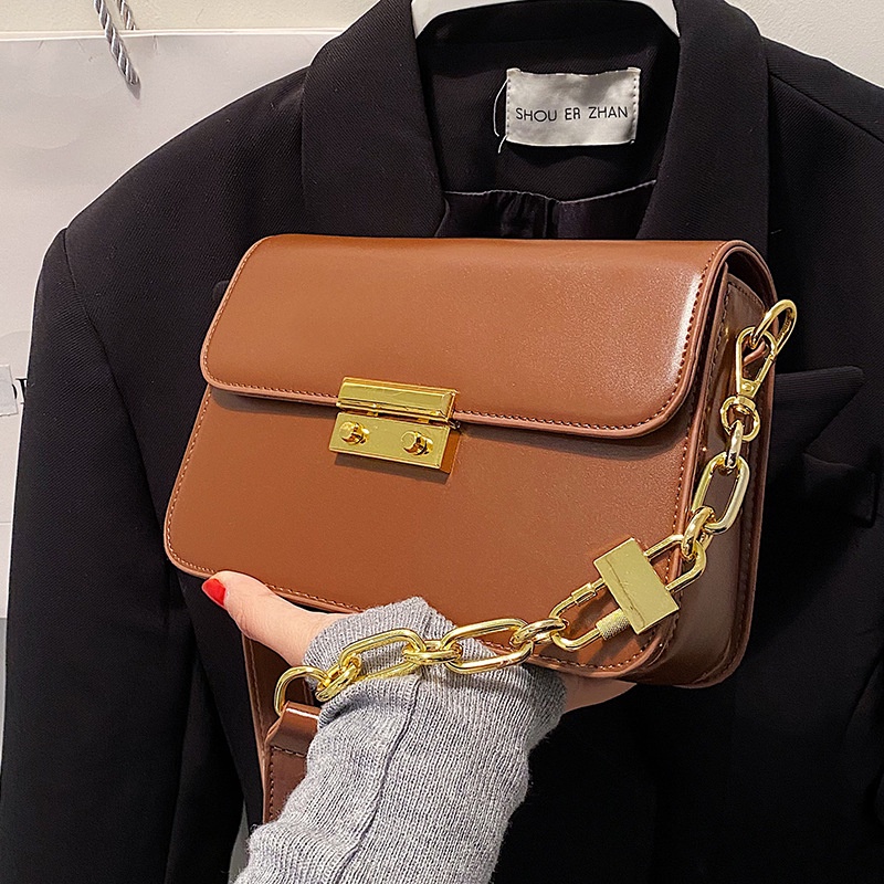 Túi Đeo Chéo Dáng Vuông Nhỏ Đơn Giản Cổ Điển Cho Nữ