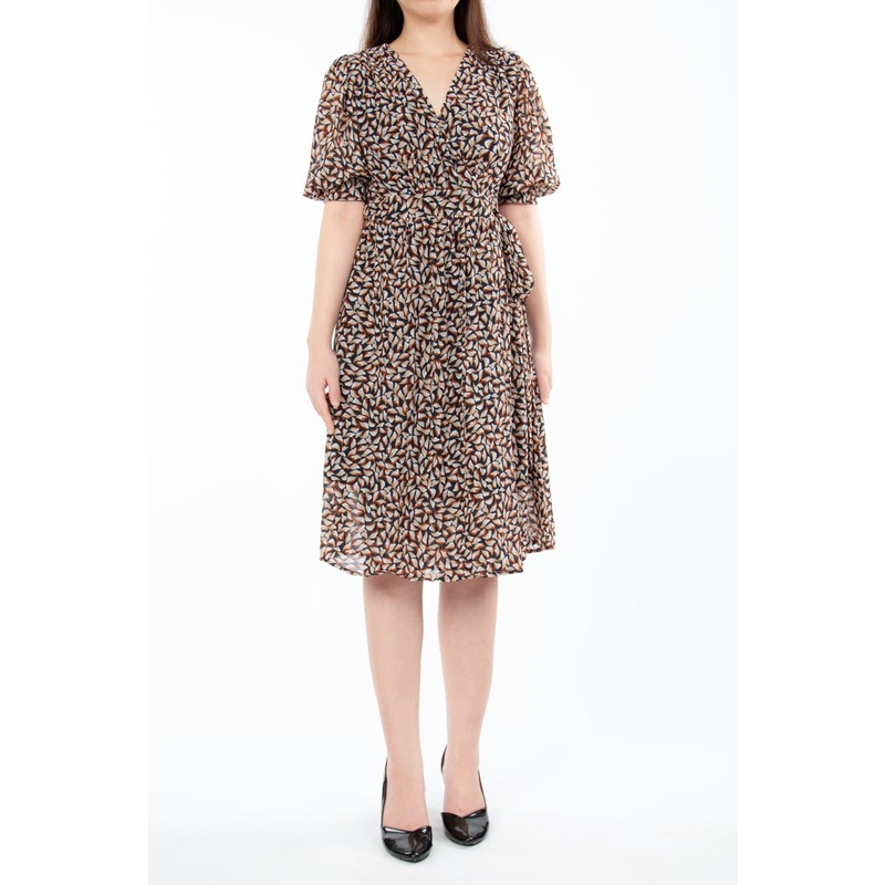 Đầm nữ wrap-dress họa tiết hoa , thời thượng, trẻ trung, nữ tính Freelancer - FWDR22FH25G