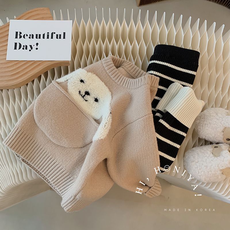 Áo Sweater In Hoạt Hình Phong Cách Hàn Quốc Thời Trang Thu Đông 2022 Cho Bé Gái