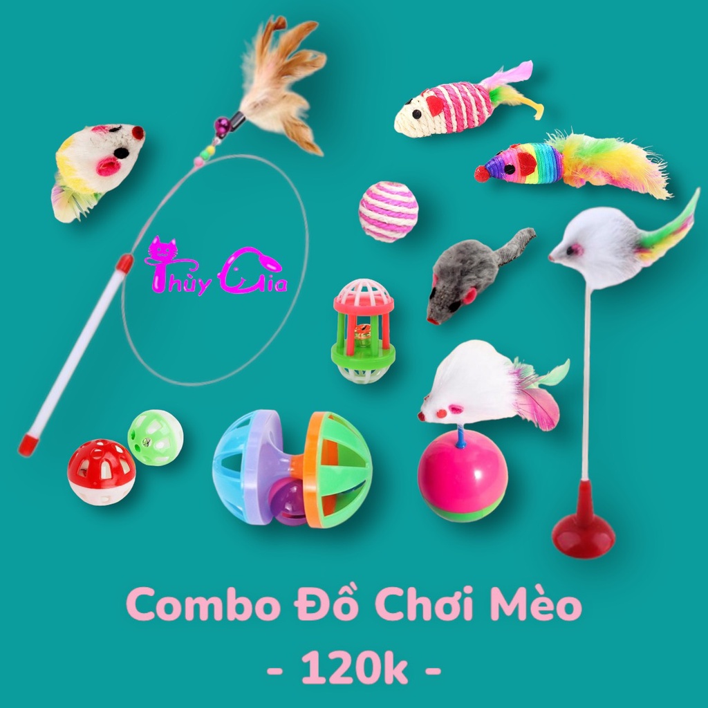 COMBO ĐỒ CHƠI CHO MÈO 12 MÓN