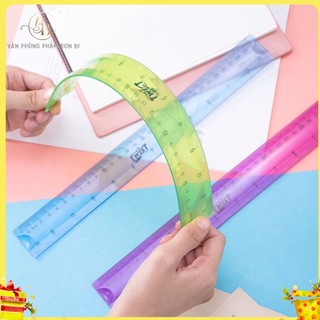 Thước kẻ học sinh nhựa dẻo an toàn 20cm-30cm Deli / Hải Hà, giá rẻ