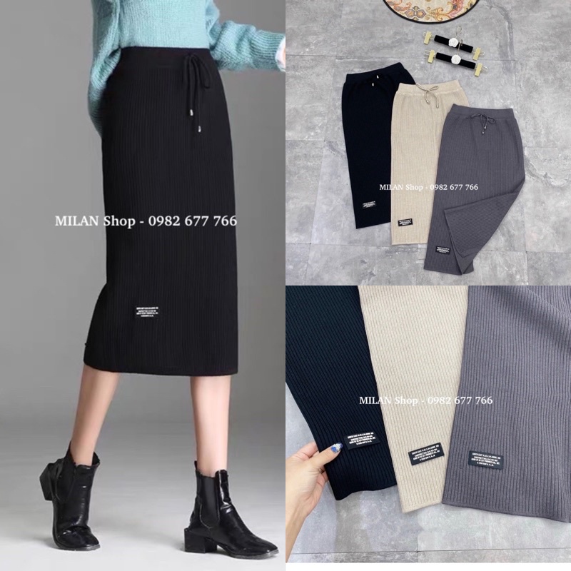 Chân váy len dệt tăm các kiểu hot hit hàng loại 1