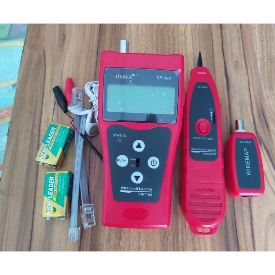 Máy test mạng, dò dây mạng RJ45, RJ11, BNC- NOYAFA -NF 308 cao cấp