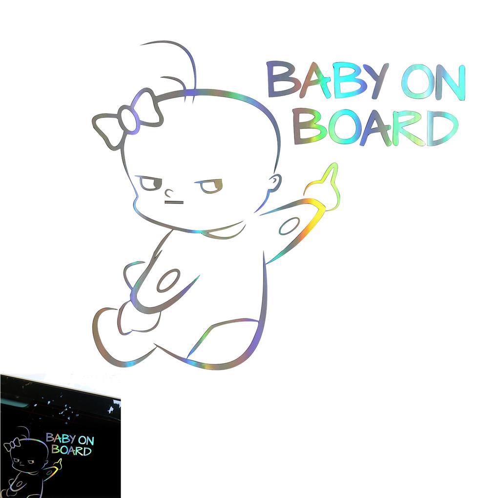 Đề Can Cảnh Báo Baby on Board Bằng PVC Chống Nước Chống Mưa Trang Trí Xe Hơi