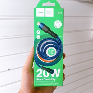 Cáp Hoco Typec Ra Ip Bọc dù sạc nhanh 20w
