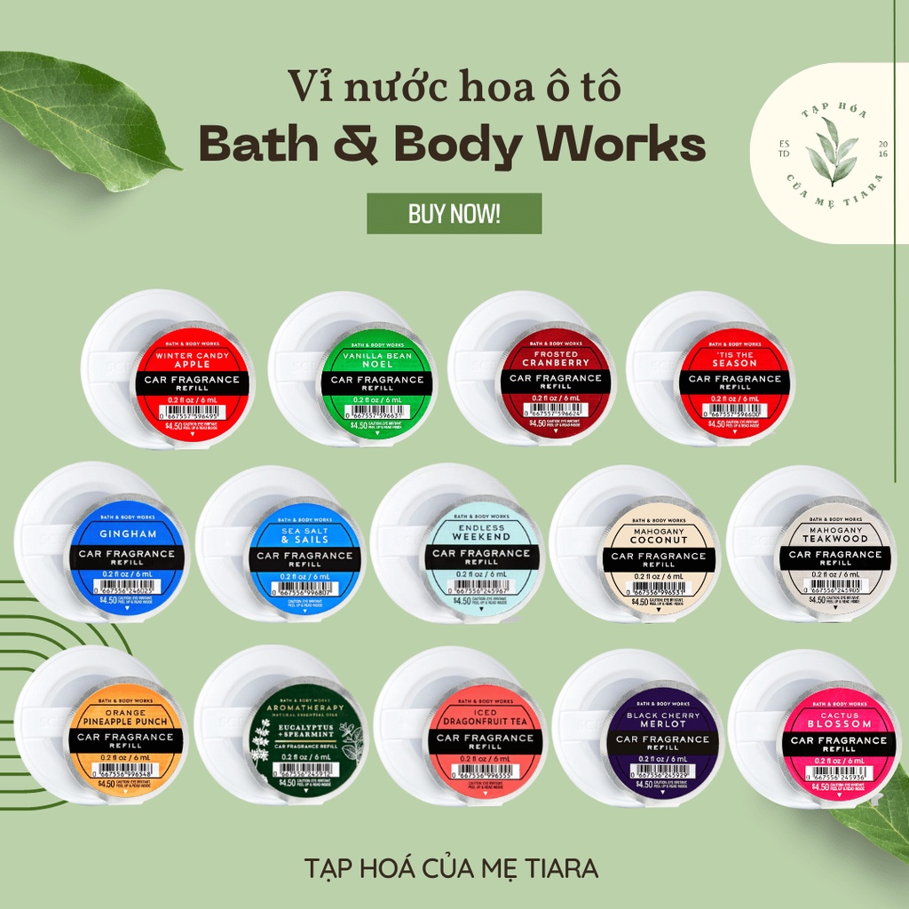 Vỉ nước hoa ô tô Bath and Body Works