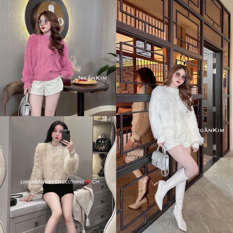 Áo len lông thừng dày dặn 3 màu hàng qc l1 (kèm ảnh thật và video)