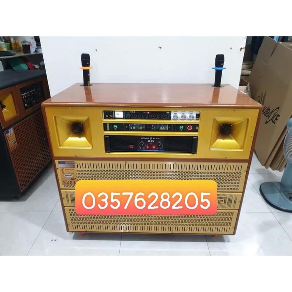 Thùng loa karaoke di động công suất lớn bass đôi 4 tấc JBL 1202 - Siêu phẩm loa kẹo kéo hát karaoke cực hay