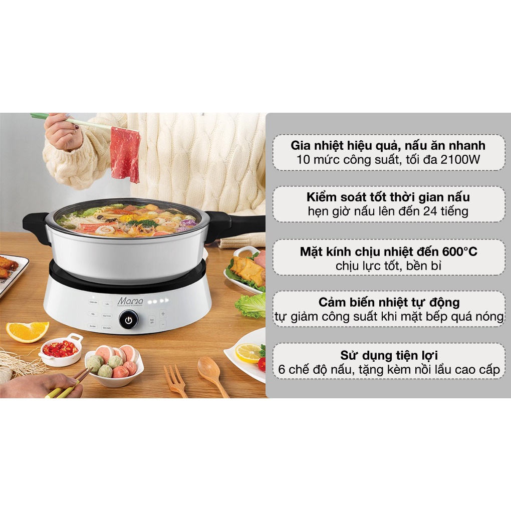 Bếp từ Sunhouse Mama SHD6875 (tặng kèm nồi xịn xò)