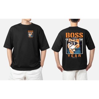 Áo thun cotton Boss of the year 2 mặt trước sau