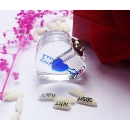 Móc khoá khắc tên hạt gạo
