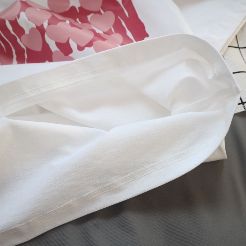 Áo Thun Ngắn Tay In Chữ Thời Trang Hàn Quốc