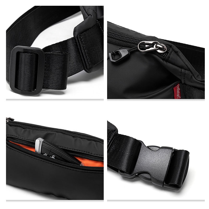 Evelyn Túi Đeo Chéo mini Đựng Điện Thoại Siêu Nhẹ Màu Trơn Thời Trang Cho Nam