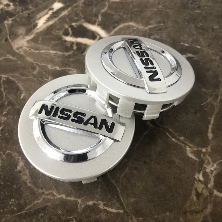 Logo chụp mâm, ốp lazang bánh xe ô tô Nissan đường kính 54mm