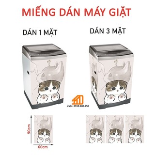 Decal dán máy giặt mèo buồn - kt cm