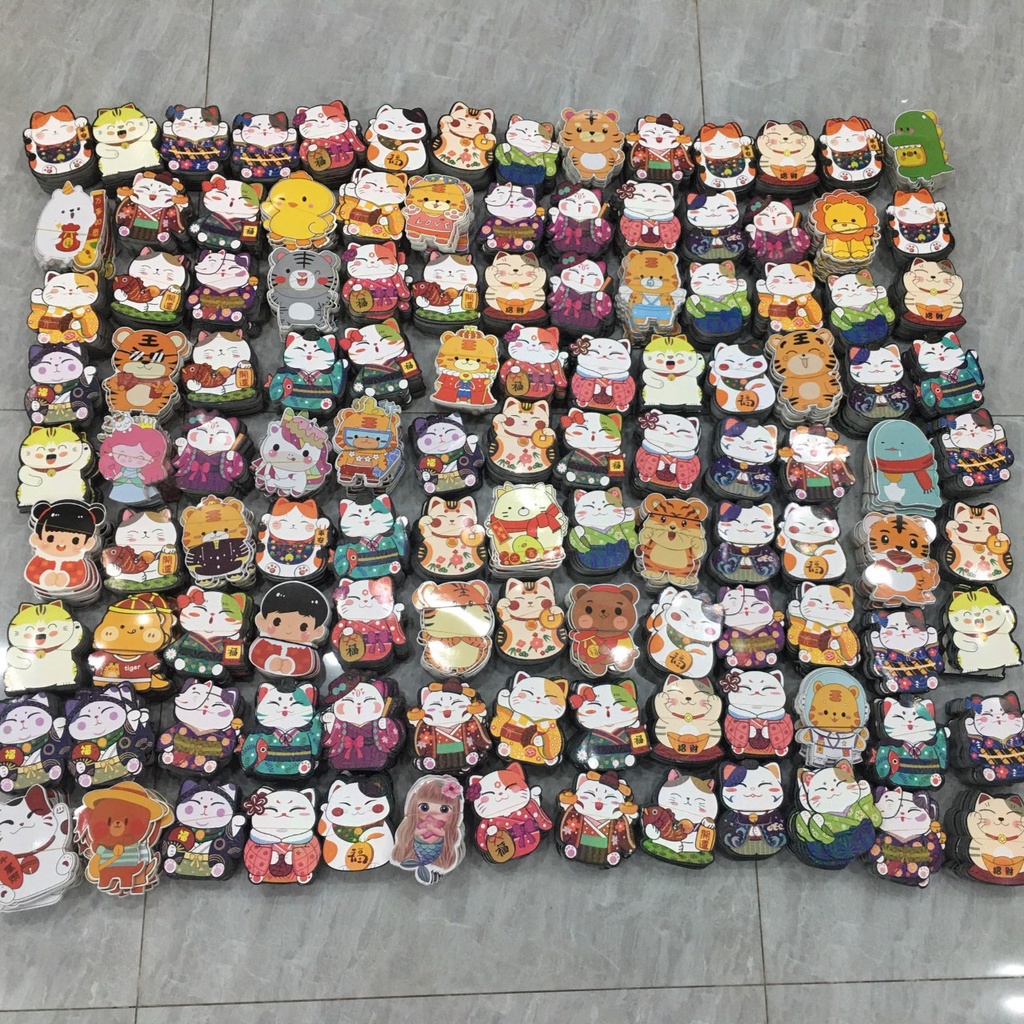 Set 10 bao lì xì hoạt hình chibi 3D mẫu 2023