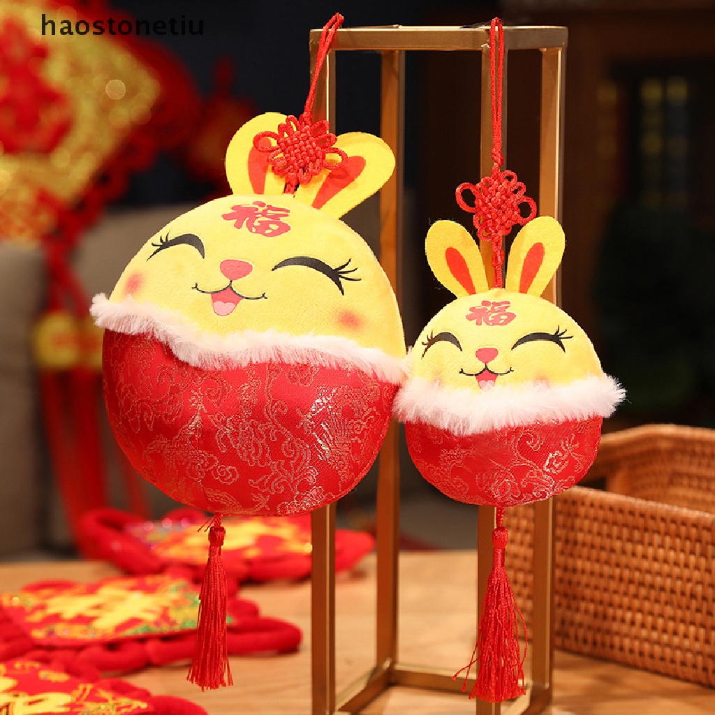 Thỏ Nhồi Bông Phong Cách Trung Hoa Dễ Thương Dùng Trang Trí Nhà Cửa