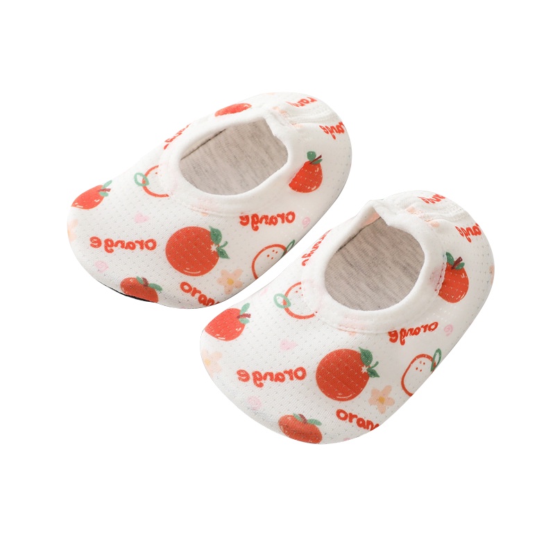 Vớ Cotton Mềm Mại Co Giãn Thoáng Khí Chống Trượt In Họa Tiết Trái Cây Hoạt Hình Dành