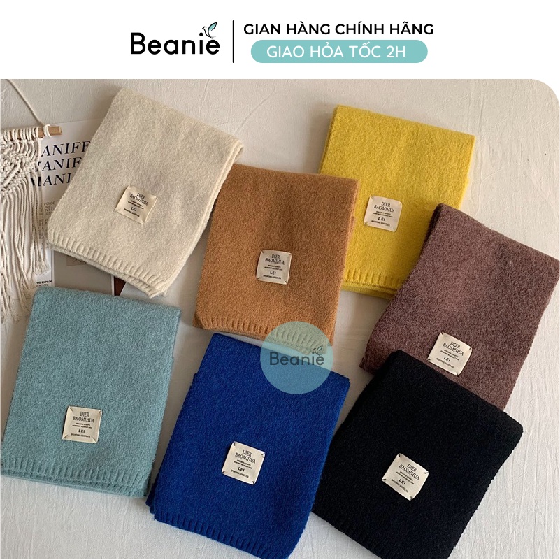 Khăn Quàng Cổ, Khăn Len Vintage Vải Mềm Mịn Cao Cấp BEANIE Hàn Quốc, Khăn Chàng Cổ Len Cashmere Nam Nữ Mùa Đông KL02