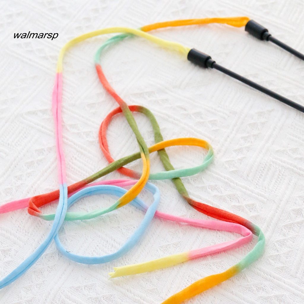 Gậy Đồ Chơi Gắn Dây Ruy Băng / Dải Vải Dài Màu Sắc Tương Tác Vui Nhộn Giảm Căng Thẳng Cho Mèo Cưng