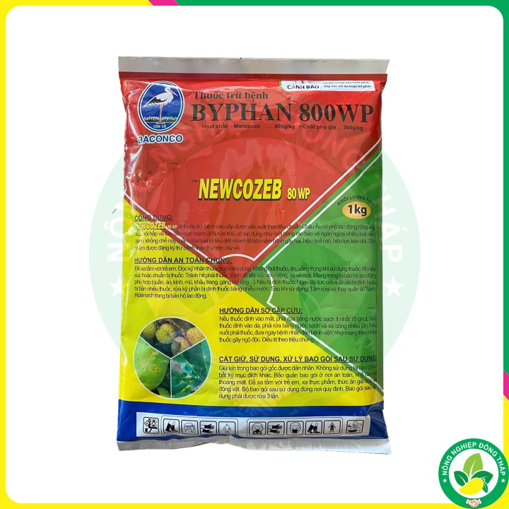 Thuốc Trừ Bệnh BYPHAN 800WP Hiệu NEWCOZEB 80WP (Gói 1kg)