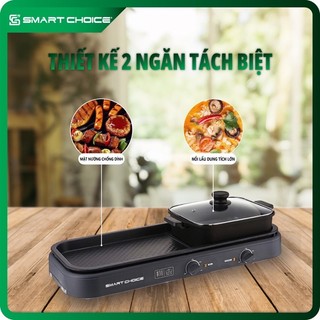 Bếp lẩu nướng smartchoice scg-ln001 -bếp nướng kết hợp lẩu -bếp lẩu nướng