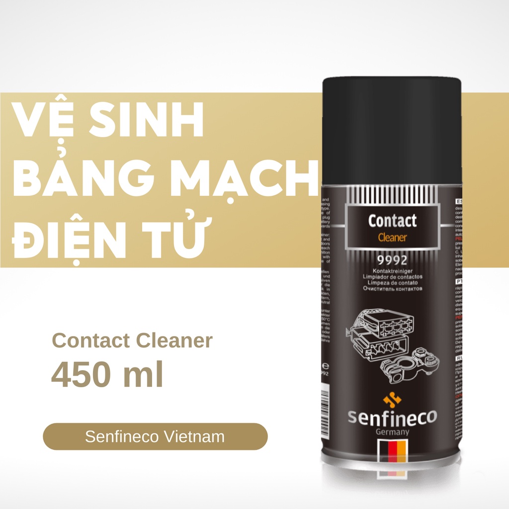 Dung dịch xịt vệ sinh bảng mạch điện tử Senfineco 9992 Contact Cleaner dung tích 450ML