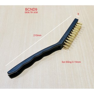 Bàn chải cán nhựa đen sợi cước đồng 9''