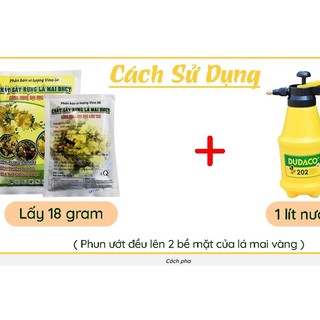 Thuốc xịt rụng lá mai vàng gói 180 gram/ gói 100gr – rụng lá sau 2-3 ngày sử dụng