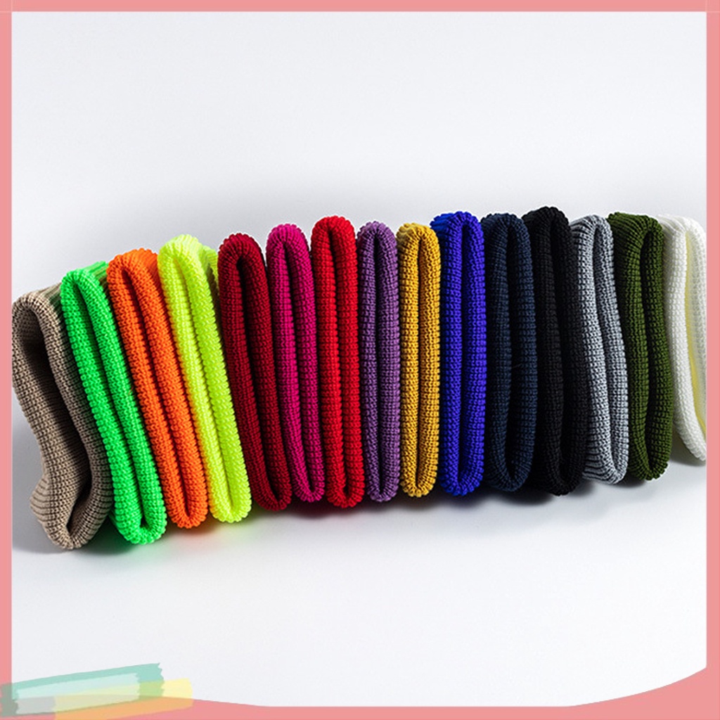 Mũ beanie dày màu trơn giữ ấm cho nam và nữ