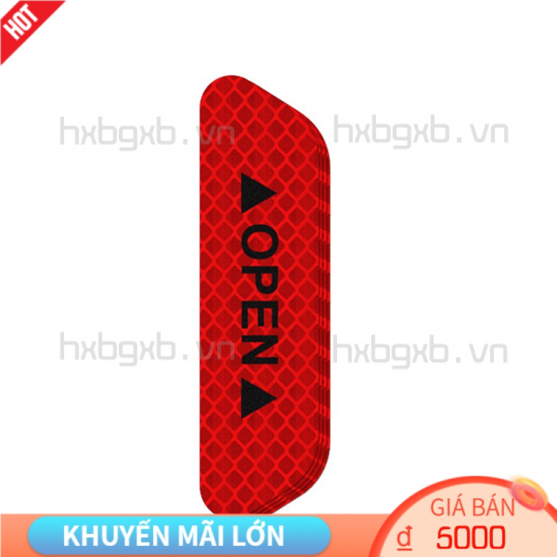 4PCS/Set Car Door Stickers Warning Mark Reflective Tape Open Sign Safety Reflective Strip