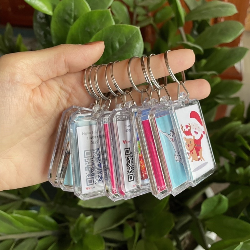 Móc khoá mã QR chuyển khoản ngân hàng in theo yêu cầu