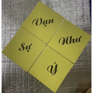 Tem dán chữ thư pháp