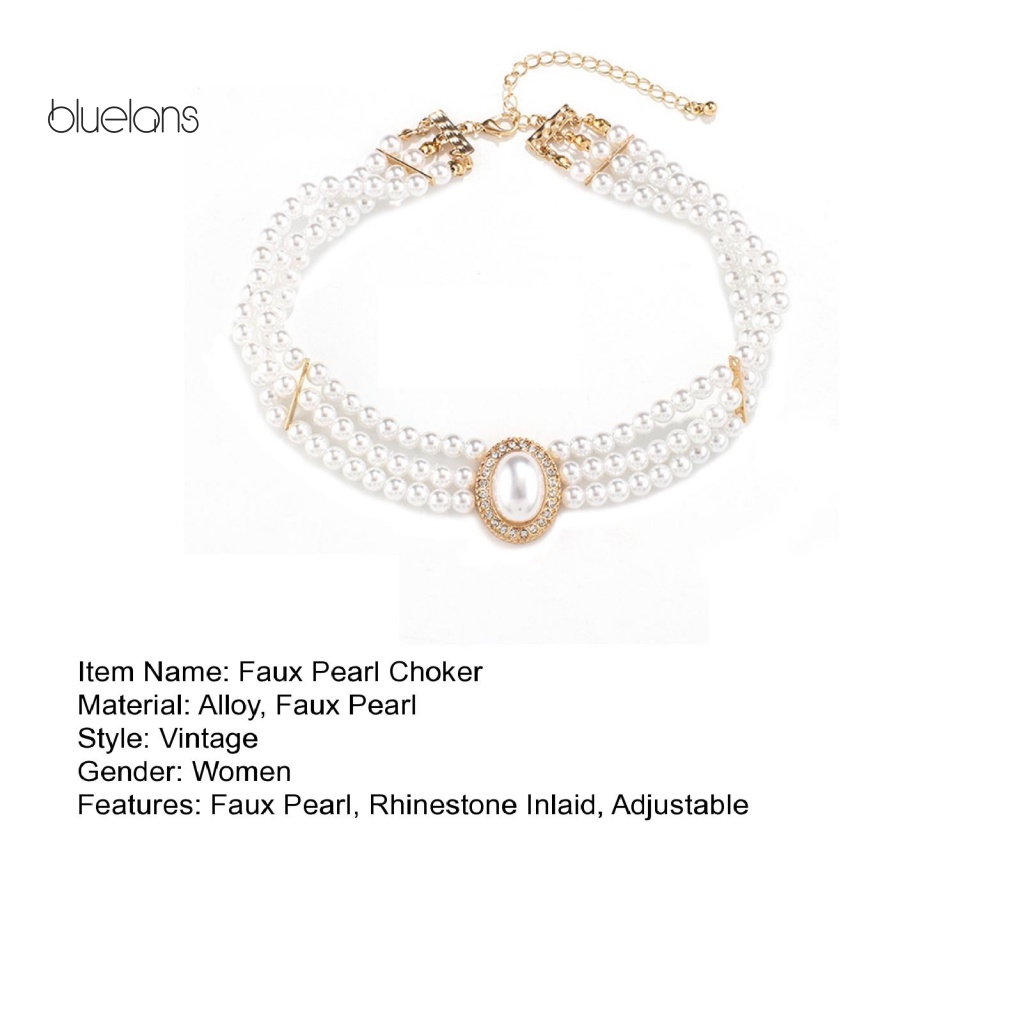 Vòng Cổ Choker Đính Ngọc Trai Nhân Tạo Thời Trang Dành Cho Nữ