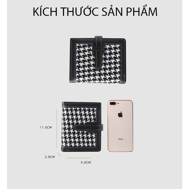 Ví nữ mini cầm tay GENZZZ có nhiều ngăn đựng thẻ thiết kế sang trọng cao cấp V032