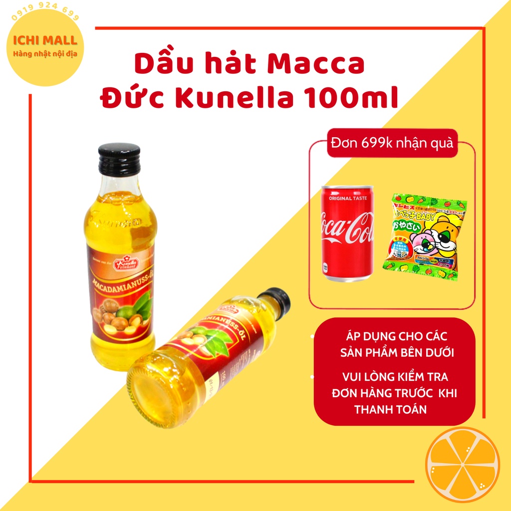 Dầu hạt Macca Đức Kunella 100ml Nguyên Chất