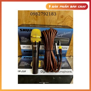 Mic hát karaoke có dây shure sr-228 ,micro hát nhẹ tiếng trong
