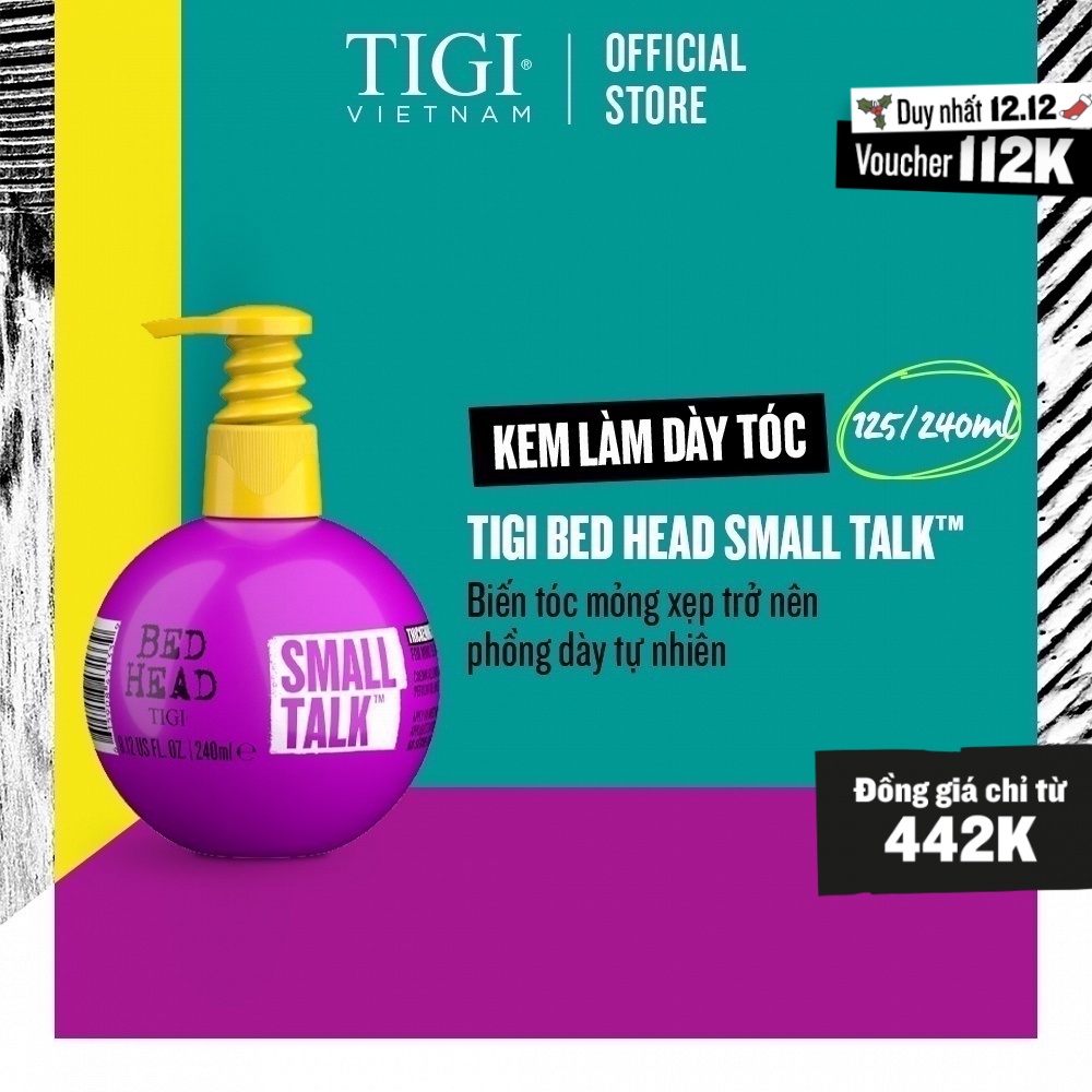 Kem làm dày và tạo cấu trúc cho tóc TIGI Bed Head Small Talk™