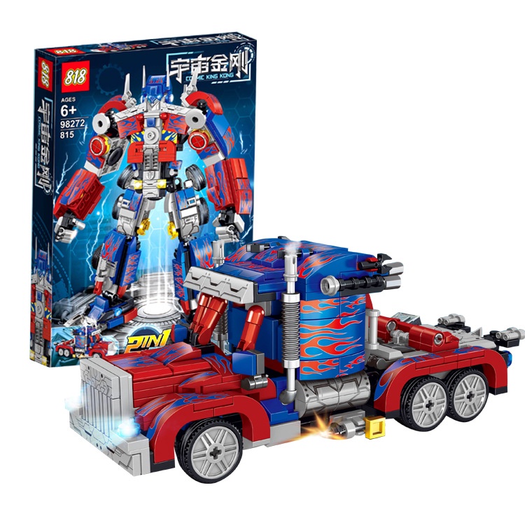 Lego đồ chơi xếp hình Tran.former Xe ô tô biến hình thành robot đồ chơi robot biến hình 815 chi tiết  2 trong 1