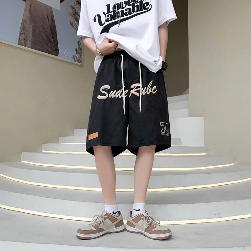 Quần Short Thể Thao Ống Rộng In Họa Tiết Phong Cách Hiphop Đường Phố Cho Nam