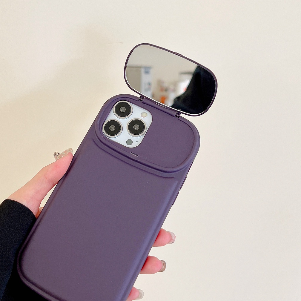 Ốp Điện Thoại Tráng Gương Màu Tím Thời Trang Cho Iphone 14 pro max 14 plus 13 pro max 12 pro max 11 pro max