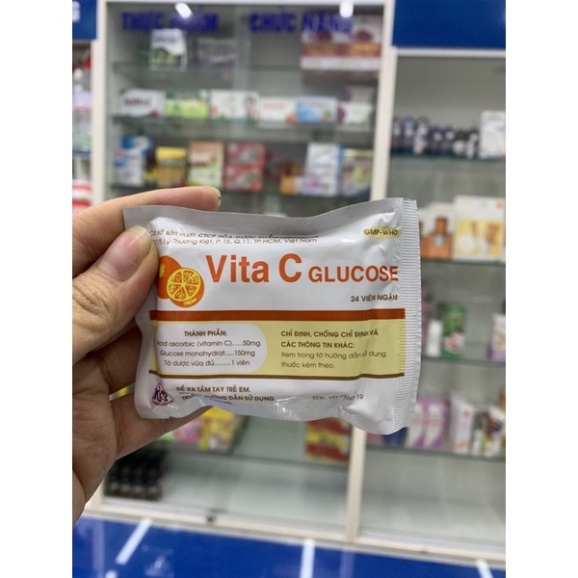 Viên ngậm vitamin C - Vita C Glucose gói 24 viên ngậm -Chính Hãng