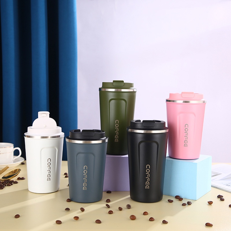 Ly giữ nhiệt Coffeeholic inox 304, chống tràn, ly uống cafe đựng nước, lạnh, nóng bảo vệ môi trường